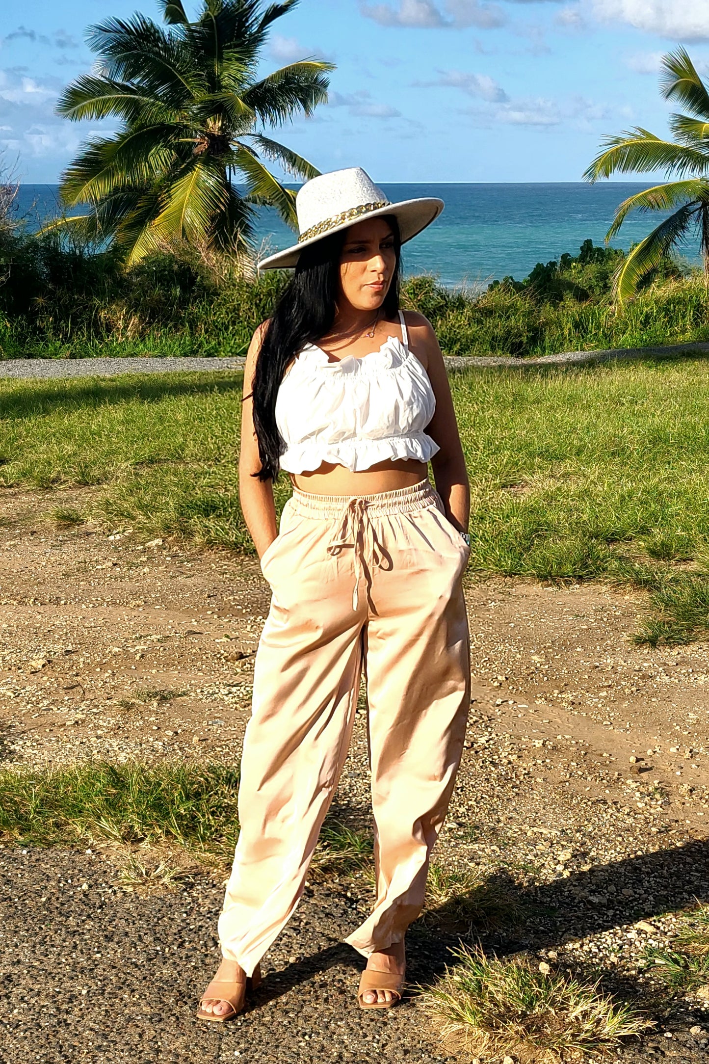 Apricot Wide Pants