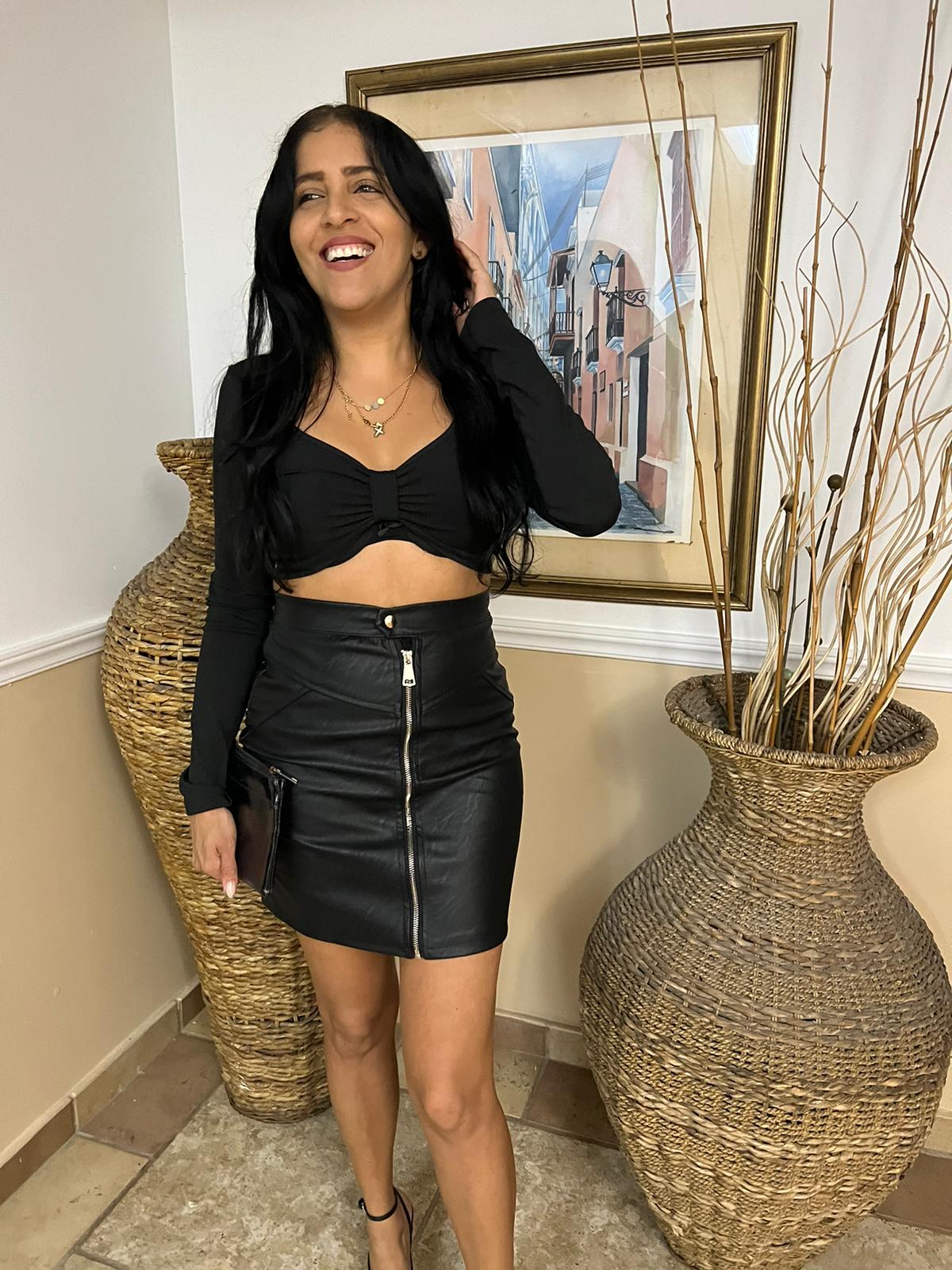 Faux Leather Skirt